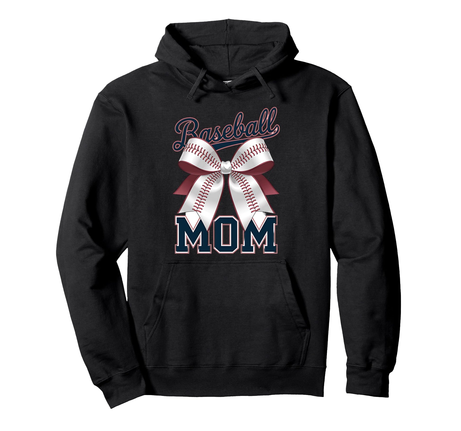 Baseball Mom Coquette Bow Hoodie - Streetwear Style Unisex - T-Shirt, Sweatshirt, Hoodie