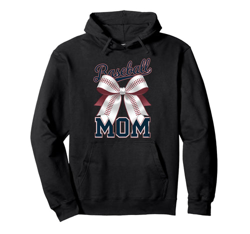 Baseball Mom Coquette Bow Hoodie - Streetwear Style Unisex - T-Shirt, Sweatshirt, Hoodie