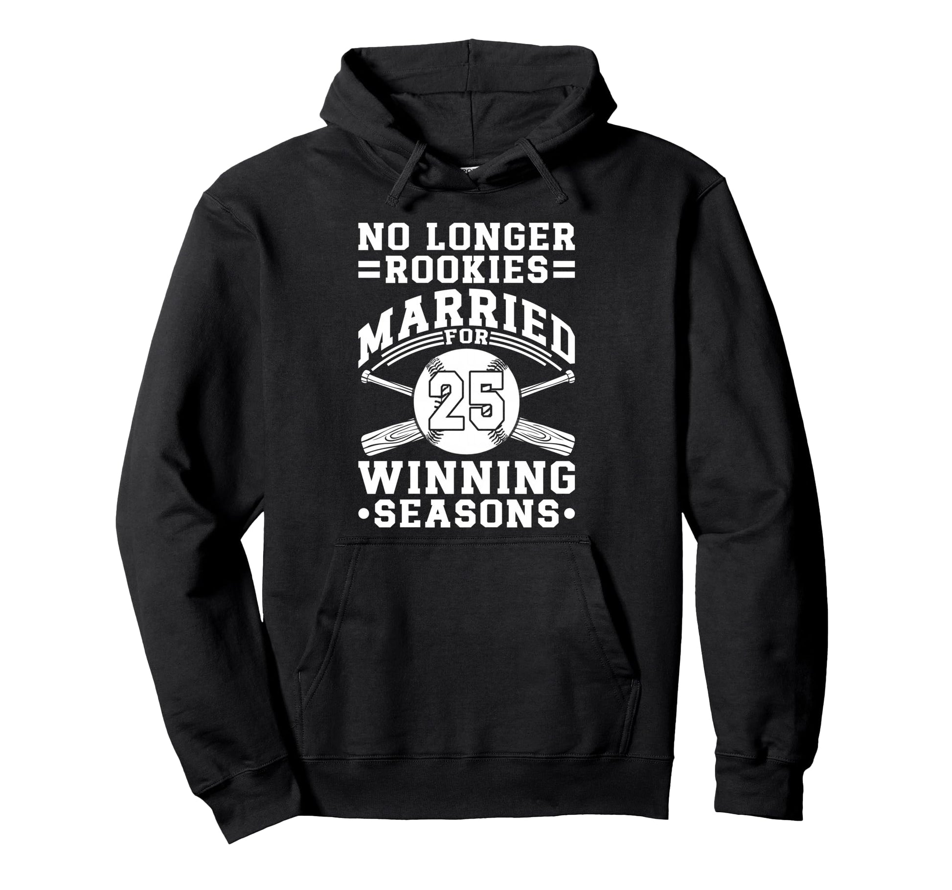 25Th Wedding Anniversary Baseball Hoodie - Fun Novelty Design Men Women - T-Shirt, Sweatshirt, Hoodie