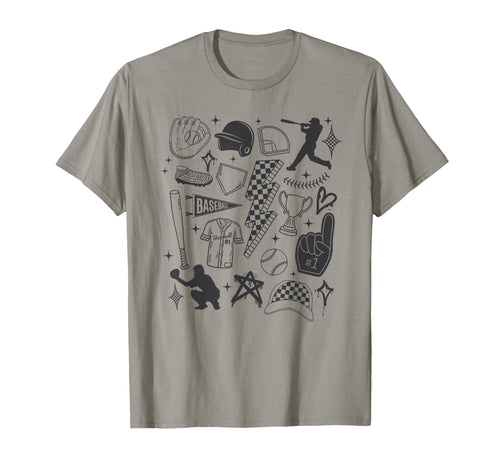 Baseball Player Game Day Punk Line T-Shirt - Custom Art Print for Adults - T-Shirt, Sweatshirt, Hoodie