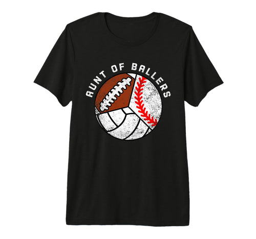 Aunt Ballers Funny Baseball T-Shirt - Fun Novelty Design Men Women - T-Shirt, Sweatshirt, Hoodie