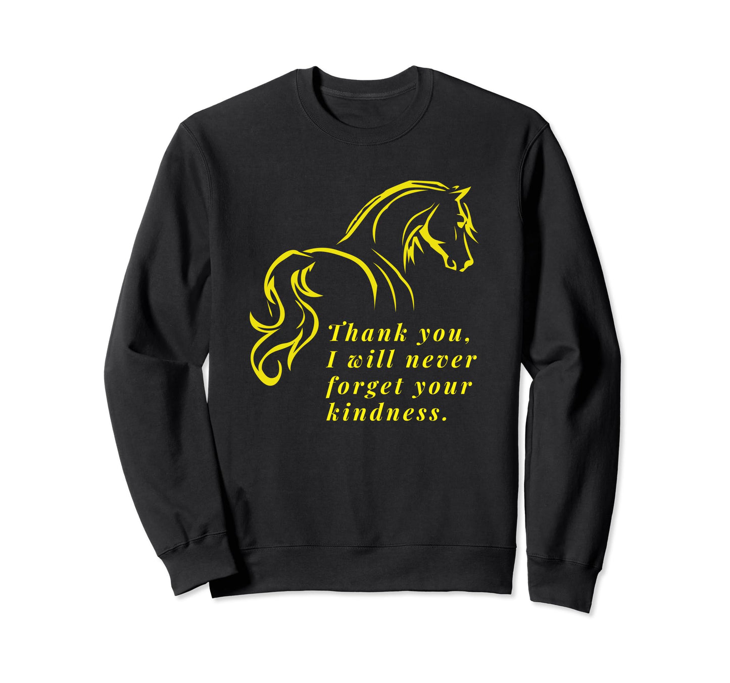 Horse Simple Line Drawing Natural Sweatshirt - Unique Graphic Men Women - T-Shirt, Sweatshirt, Hoodie