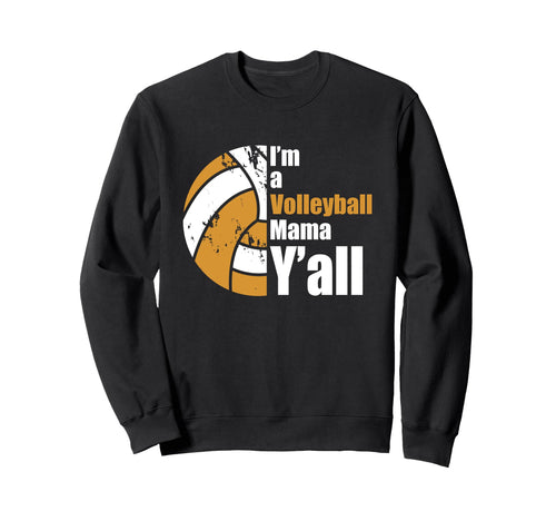 Orange White Volleyball Mom Funny Sweatshirt - Graphic Print Unisex - T-Shirt, Sweatshirt, Hoodie