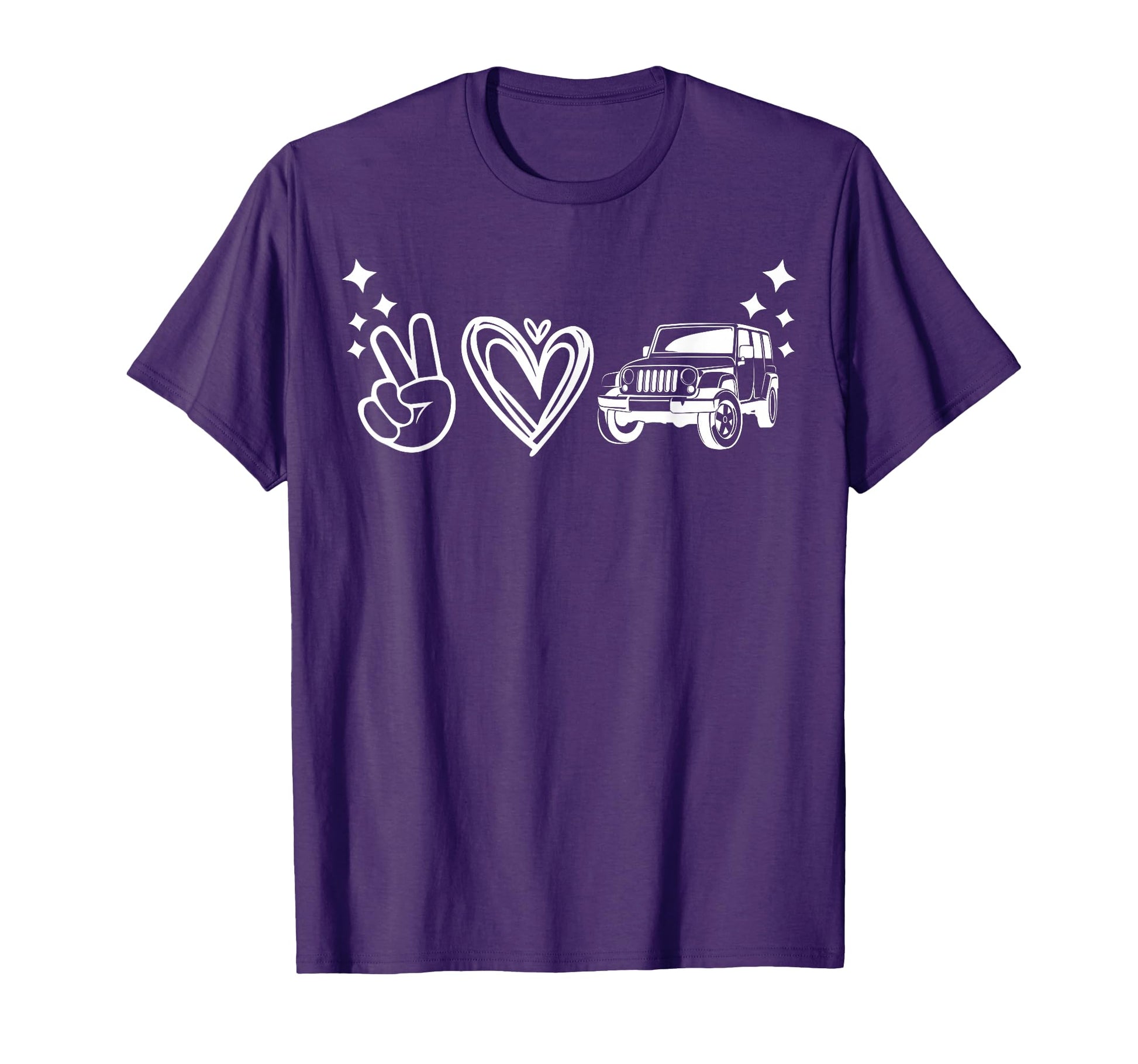 Peace Love Offroad 4X4 Car Off Road T-Shirt - Unique Graphic for Adults - T-Shirt, Sweatshirt, Hoodie
