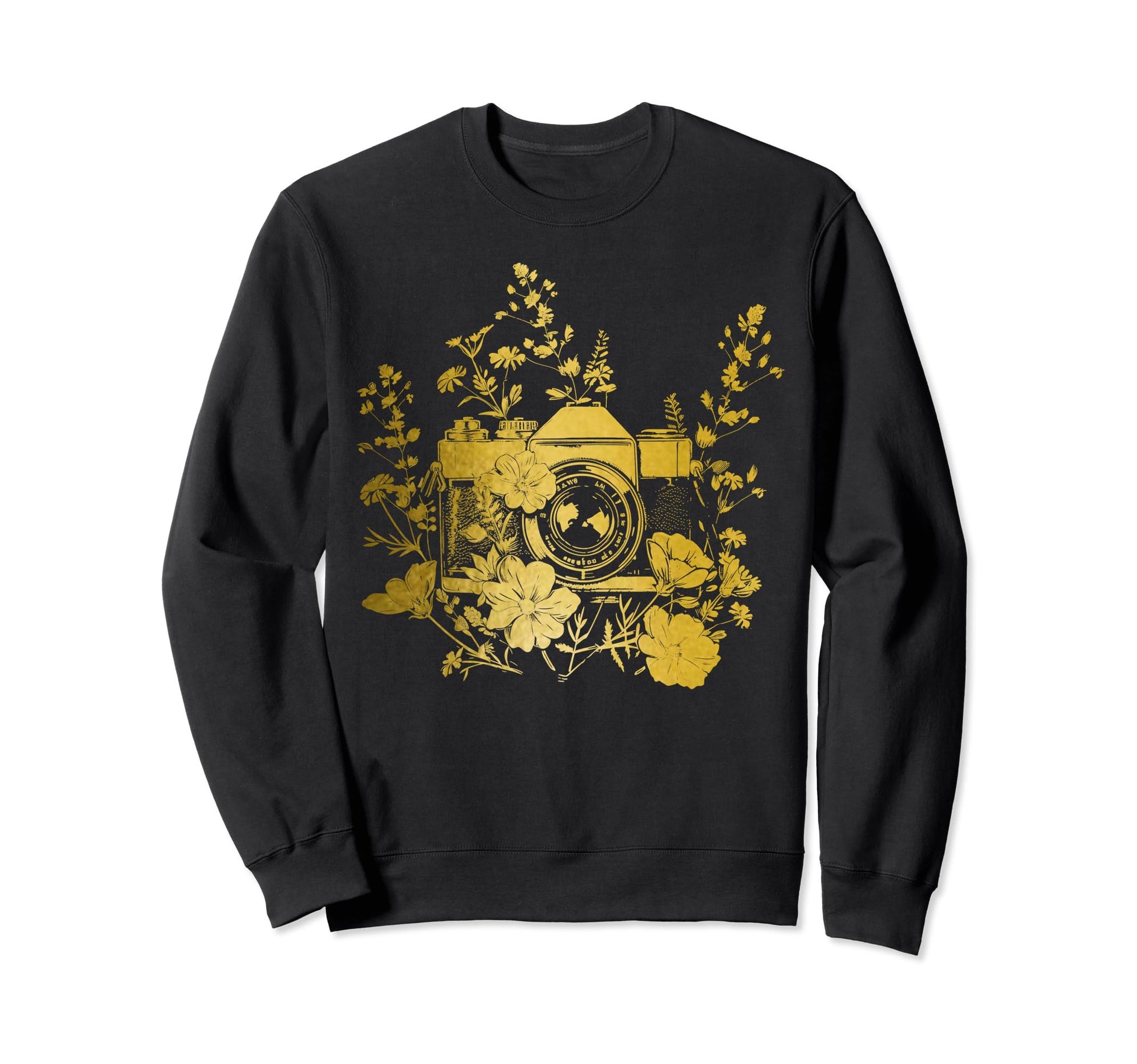 Photographer Camera Flowers Sweatshirt - Custom Art Print Unisex - T-Shirt, Sweatshirt, Hoodie