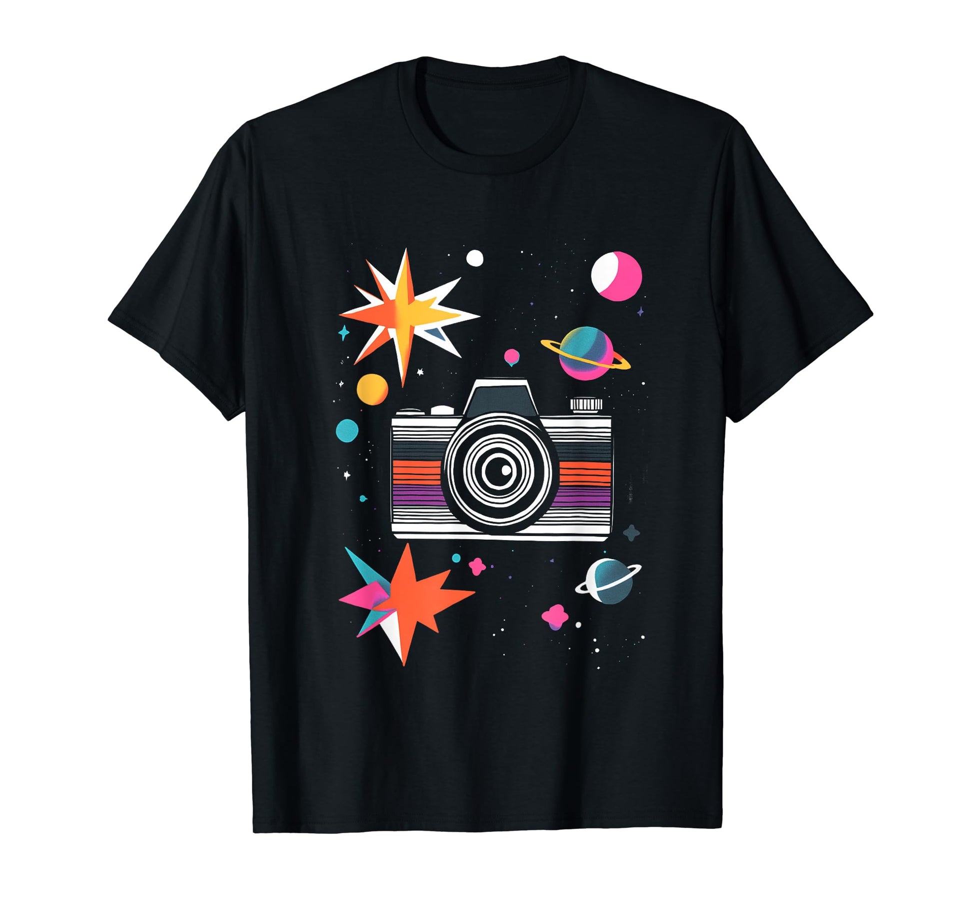 Space Stars Planets Photographer T-Shirt - Minimalist Print for Adults - T-Shirt, Sweatshirt, Hoodie