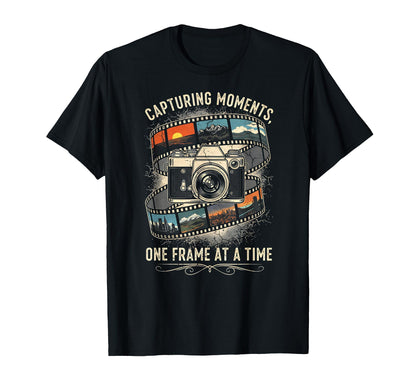 Camera Photographer Capture Moments T-Shirt - Unique Graphic Unisex - T-Shirt, Sweatshirt, Hoodie