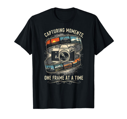 Camera Photographer Capture Moments T-Shirt - Unique Graphic Unisex - T-Shirt, Sweatshirt, Hoodie