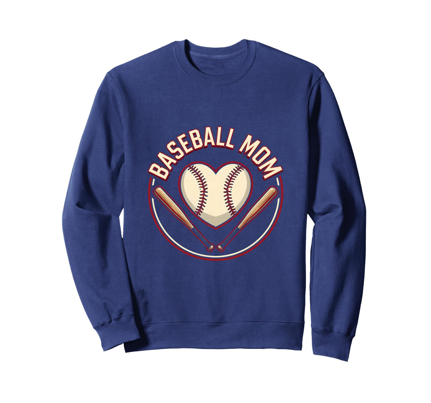 Baseball Mom Heart Proud Sports Sweatshirt - Fun Novelty Design Men Women - T-Shirt, Sweatshirt, Hoodie