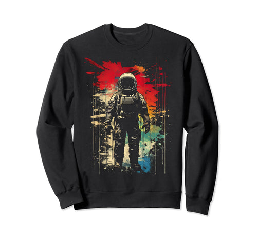 Astronaut Distressed 90S Space Sweatshirt - Unique Graphic Men Women - T-Shirt, Sweatshirt, Hoodie