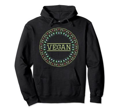 Vegan Peace Love Hoodie - Novelty Apparel Men Women - T-Shirt, Sweatshirt, Hoodie