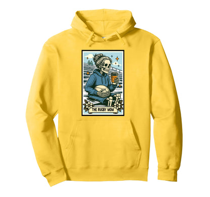 Rugby Mama Game Day Skeleton Rugby Hoodie - Fun Novelty Design for Adults - T-Shirt, Sweatshirt, Hoodie