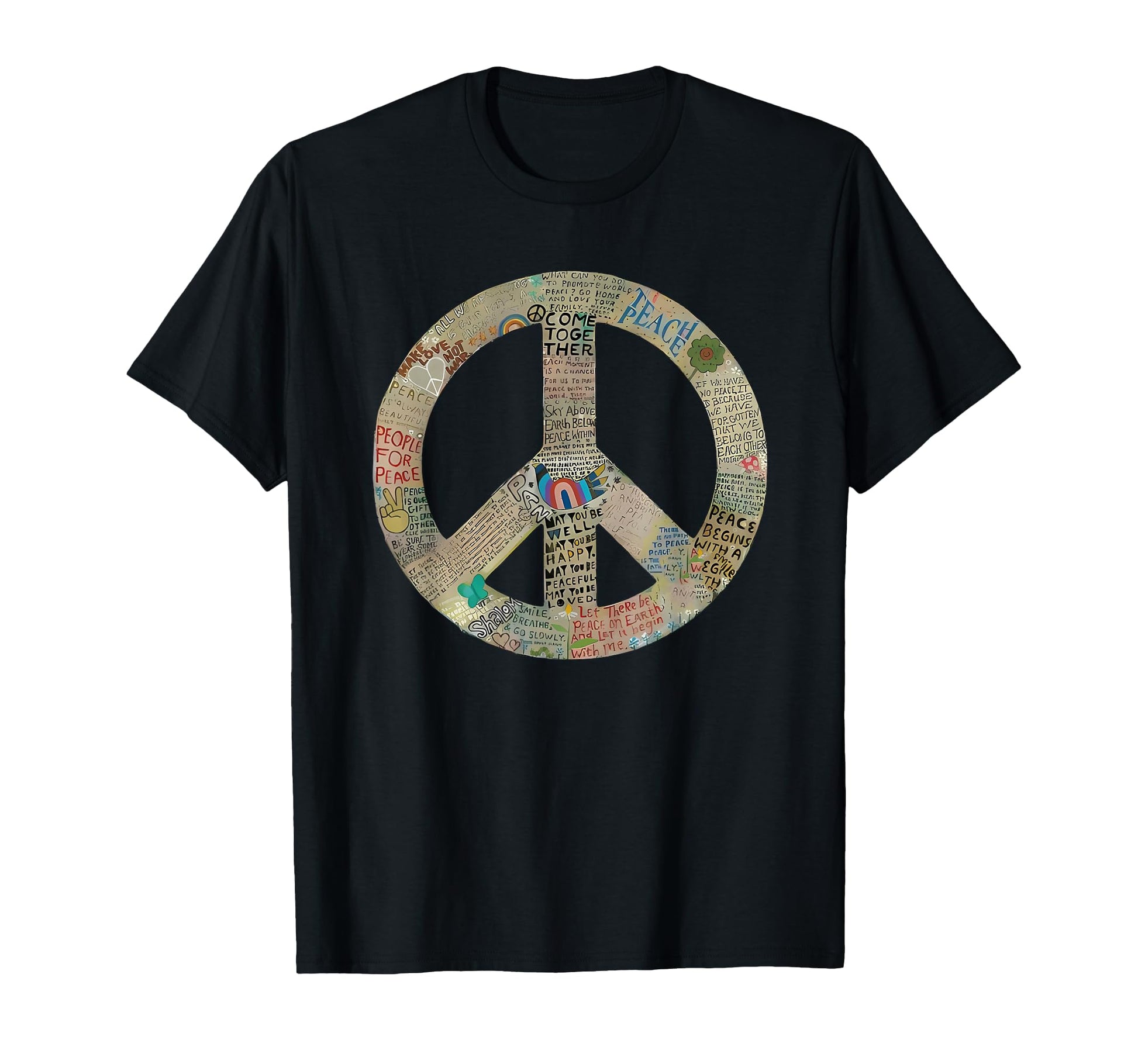 Hippie Peace Sign Love And Peace Sweatshirt - Custom Art Print Men Women - T-Shirt, Sweatshirt, Hoodie