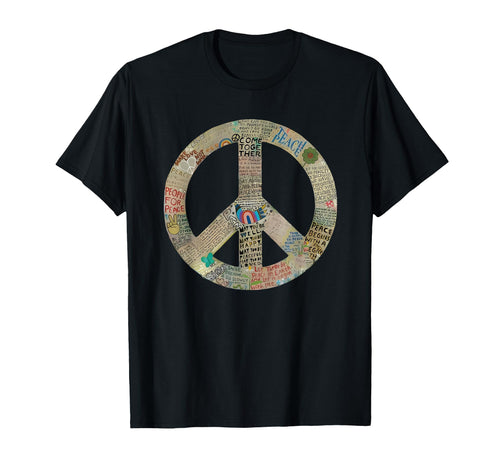 Hippie Peace Sign Love And Peace Sweatshirt - Custom Art Print Men Women - T-Shirt, Sweatshirt, Hoodie