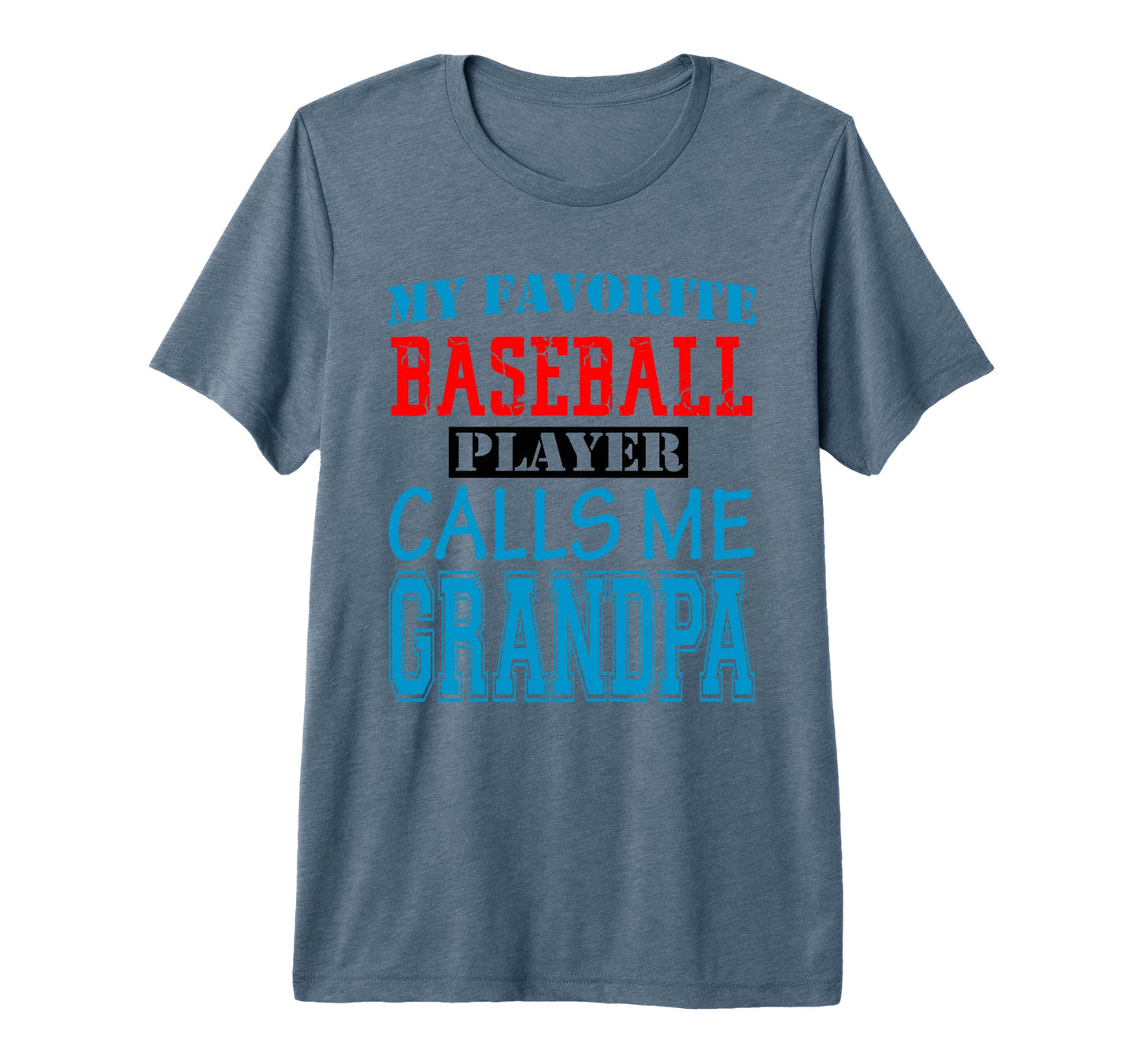 Funny Supportive Grandpa Baseball T-Shirt - Custom Art Print Men Women - T-Shirt, Sweatshirt, Hoodie