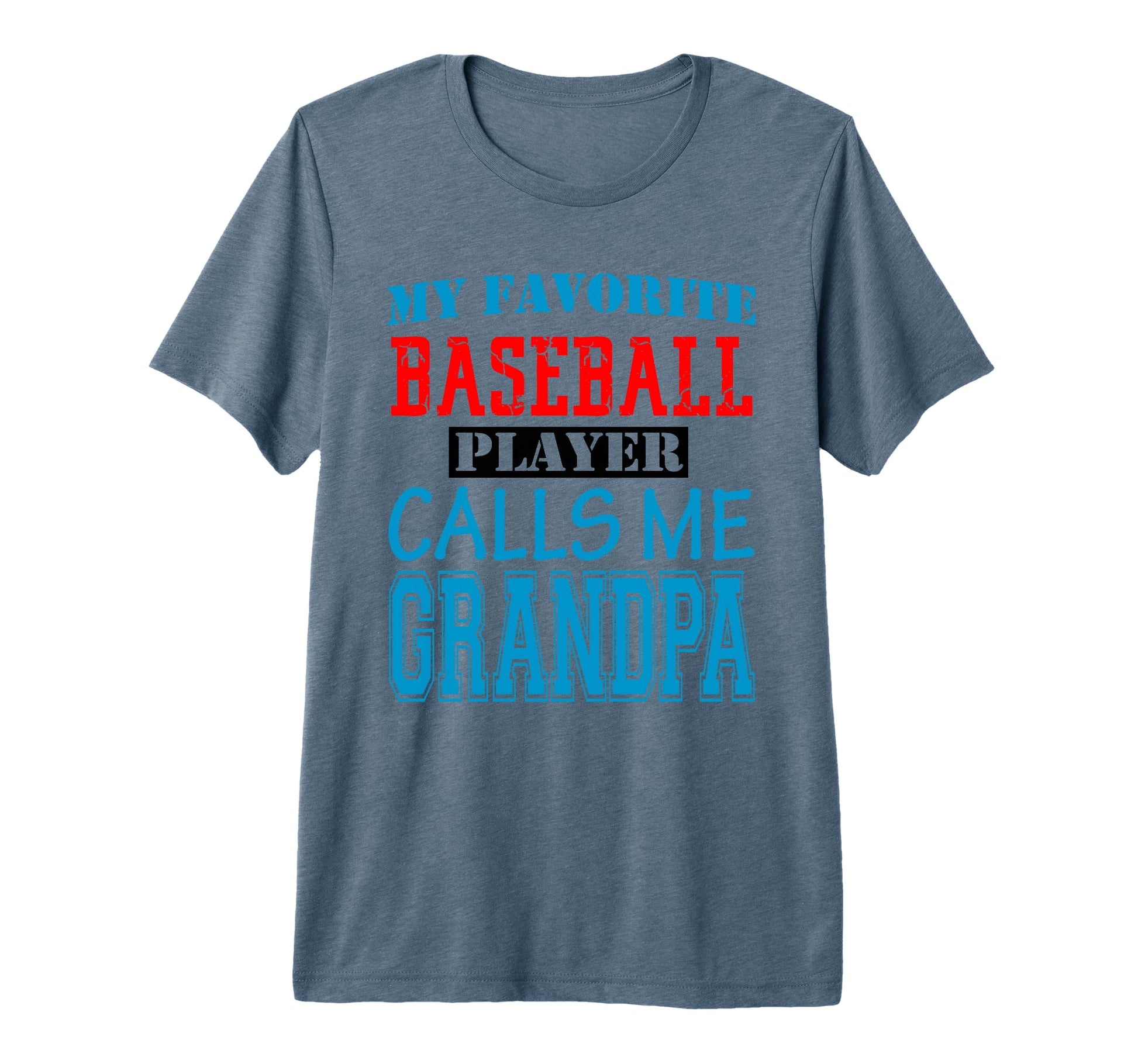 Funny Supportive Grandpa Baseball T-Shirt - Custom Art Print Men Women - T-Shirt, Sweatshirt, Hoodie