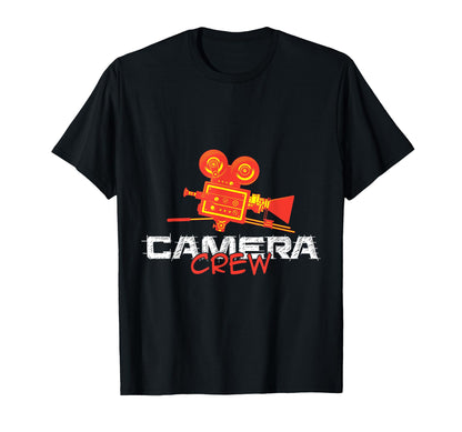 Old School Camera Crew Movie Team T-Shirt - Custom Art Print for Adults - T-Shirt, Sweatshirt, Hoodie