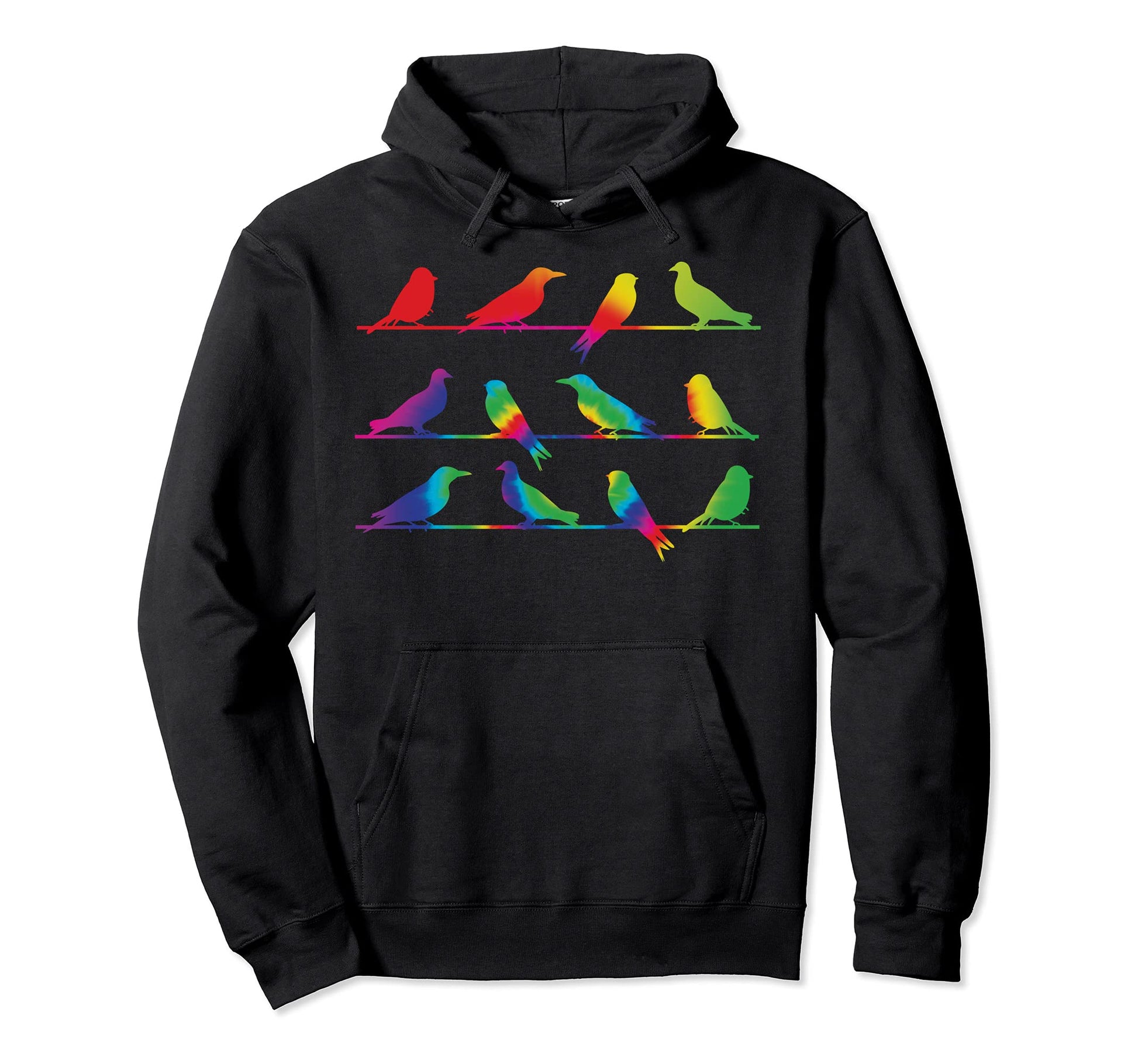 Birding Tie Dye Bird Watcher Watching Hoodie - Casual Everyday Wear Unisex - T-Shirt, Sweatshirt, Hoodie