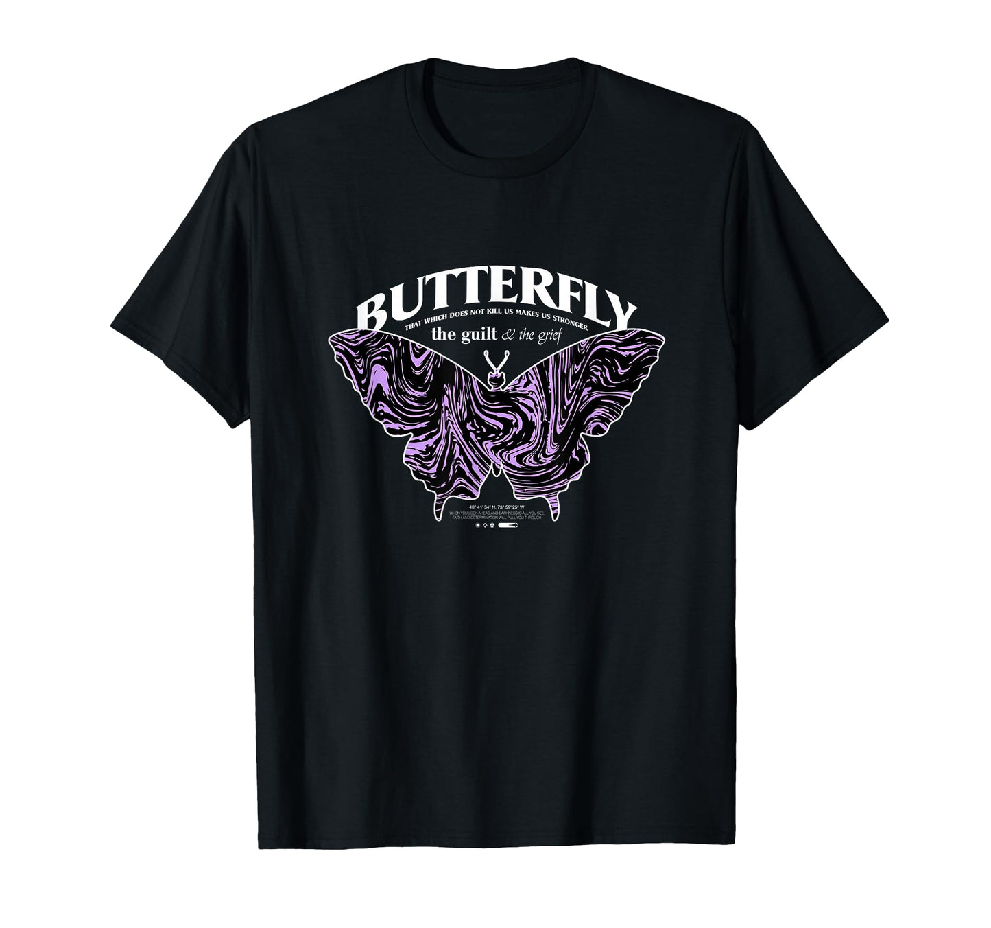 Butterfly Y2K Grunge Aesthetic T-Shirt - Minimalist Print Unisex - T-Shirt, Sweatshirt, Hoodie