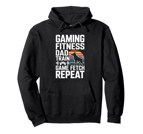 Gaming Fitness Dad Train Game Fetch Hoodie - Novelty Apparel for Adults - T-Shirt, Sweatshirt, Hoodie