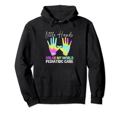 Rainbow Pediatric Oncology Little Hands Hoodie - Trendy Graphic Unisex - T-Shirt, Sweatshirt, Hoodie