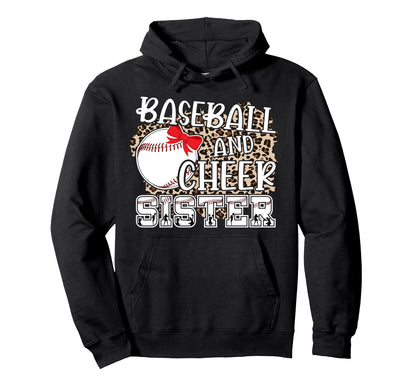 Baseball And Cheer Sister Baseball Hoodie - Graphic Print Men Women - T-Shirt, Sweatshirt, Hoodie