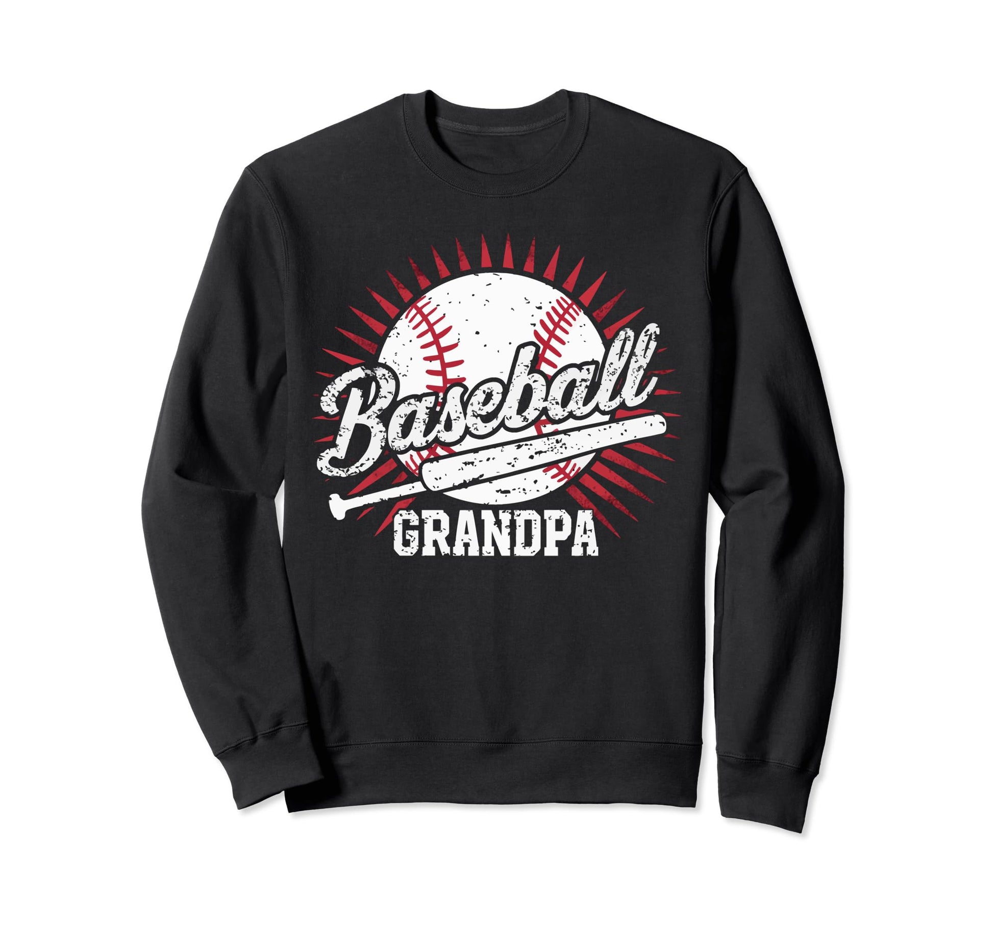 Baseball Grandpa Grandfather Sweatshirt - Custom Art Print Men Women - T-Shirt, Sweatshirt, Hoodie
