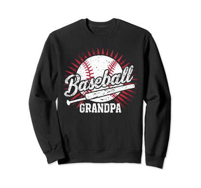 Baseball Grandpa Grandfather Sweatshirt - Custom Art Print Men Women - T-Shirt, Sweatshirt, Hoodie