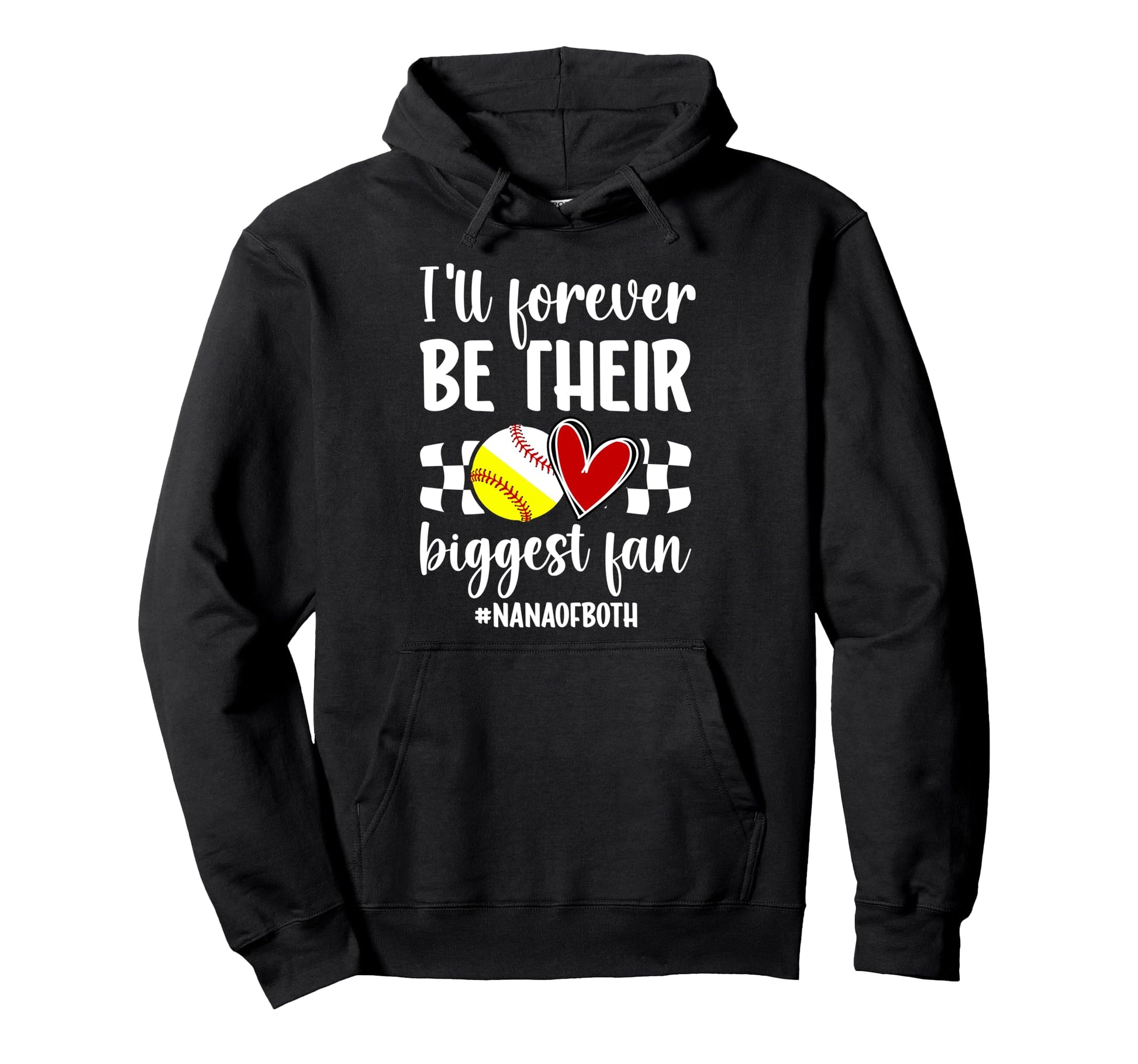 Their Biggest Fan Nana Both Baseball Hoodie - Graphic Print Unisex - T-Shirt, Sweatshirt, Hoodie