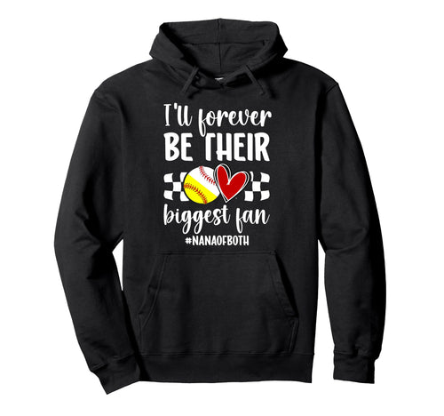 Their Biggest Fan Nana Both Baseball Hoodie - Graphic Print Unisex - T-Shirt, Sweatshirt, Hoodie