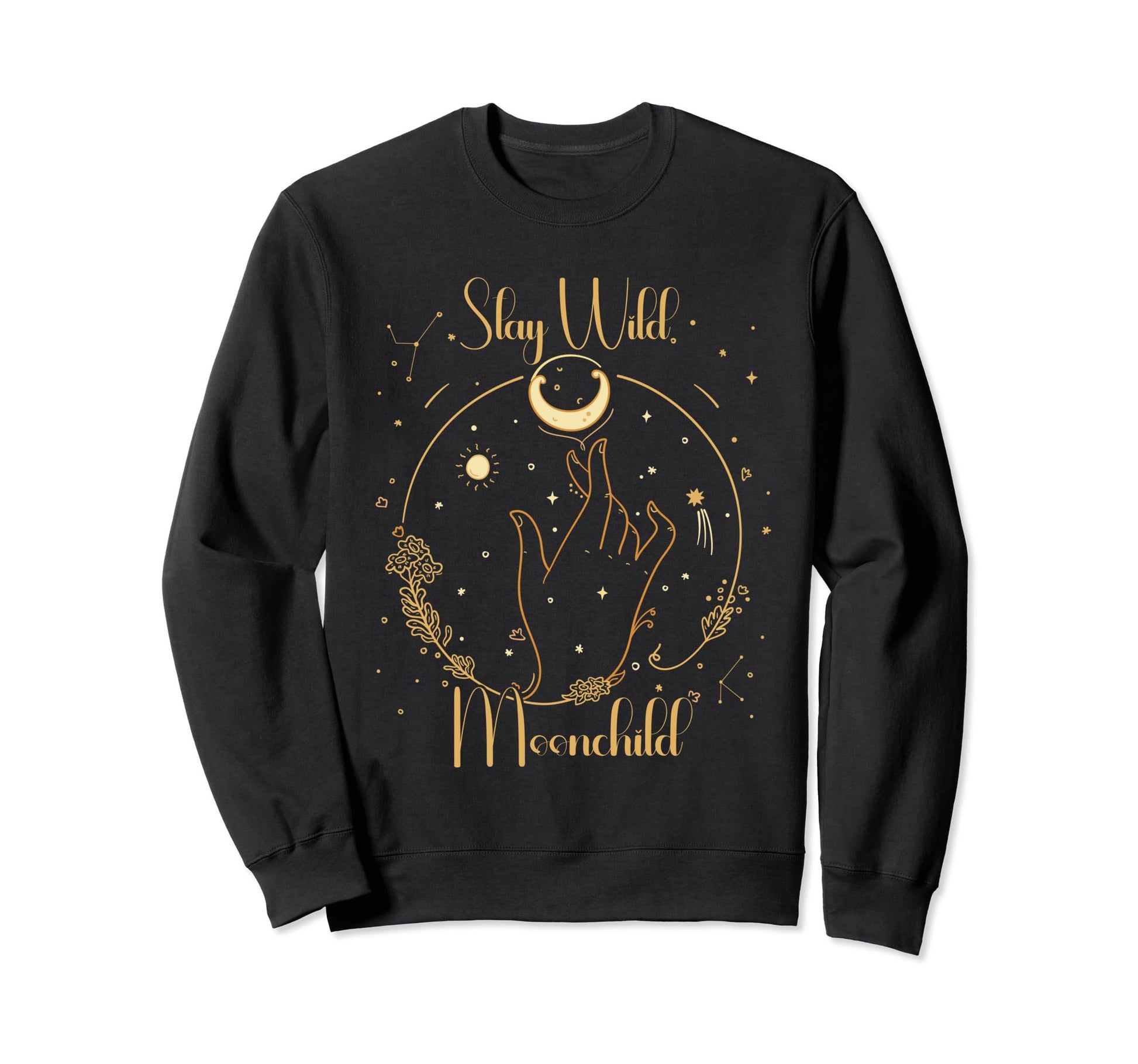 Stay Wild Moon Child Gift Peace Moon Sweatshirt - Minimalist Print Unisex - T-Shirt, Sweatshirt, Hoodie