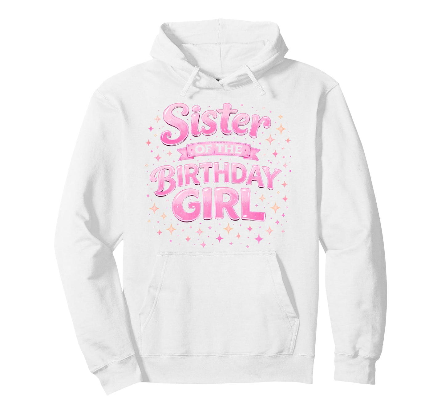 Sister Birthday Groovy Rainbow Hoodie - Casual Everyday Wear Men Women - T-Shirt, Sweatshirt, Hoodie