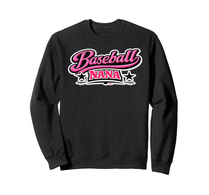 Baseball Nana Game Day Script Sweatshirt - Minimalist Print Men Women - T-Shirt, Sweatshirt, Hoodie
