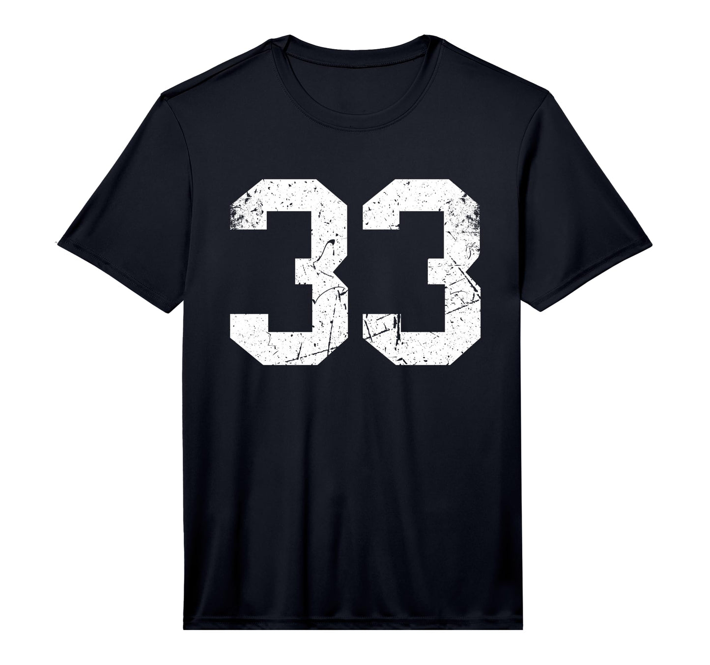 Number 33 White Sports Team Varsity T-Shirt - Custom Art Print for Adults - T-Shirt, Sweatshirt, Hoodie
