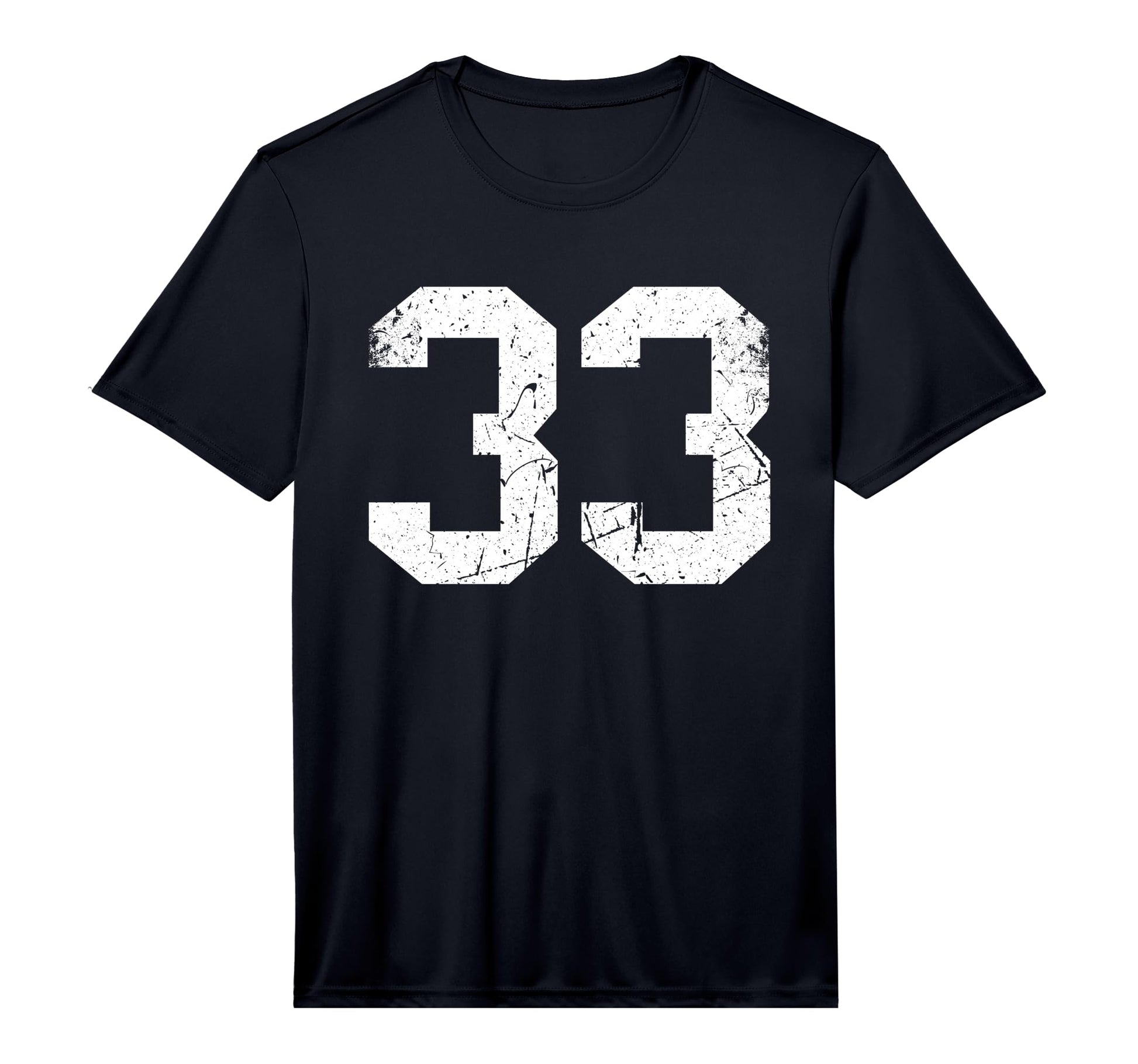 Number 33 White Sports Team Varsity T-Shirt - Custom Art Print for Adults - T-Shirt, Sweatshirt, Hoodie