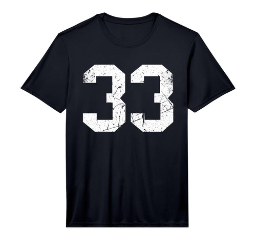 Number 33 White Sports Team Varsity T-Shirt - Custom Art Print for Adults - T-Shirt, Sweatshirt, Hoodie