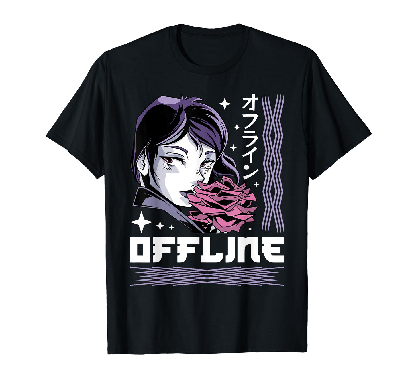 Offline Anime Aesthetic Vaporwave T-Shirt - Streetwear Style Men Women - T-Shirt, Sweatshirt, Hoodie
