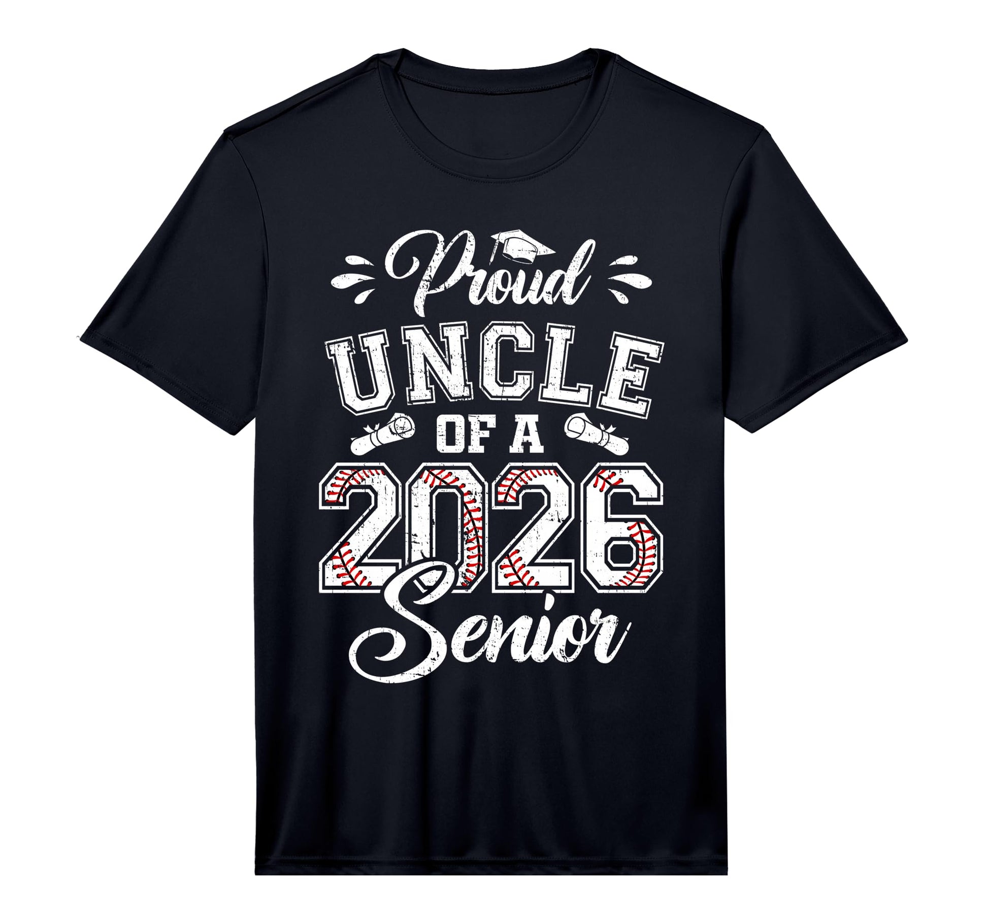Mens Proud Uncle 2026 Senior Baseball T-Shirt - Graphic Print Unisex - T-Shirt, Sweatshirt, Hoodie