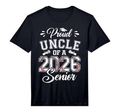 Mens Proud Uncle 2026 Senior Baseball T-Shirt - Graphic Print Unisex - T-Shirt, Sweatshirt, Hoodie