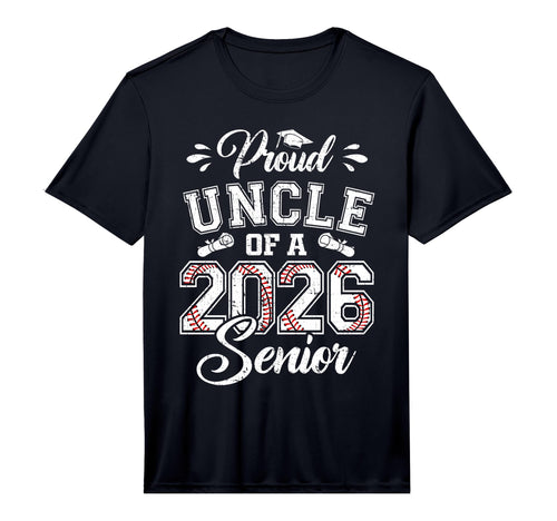 Mens Proud Uncle 2026 Senior Baseball T-Shirt - Graphic Print Unisex - T-Shirt, Sweatshirt, Hoodie