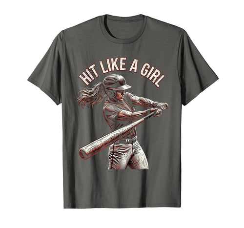 Hit Like Baseball T-Shirt - Graphic Print Men Women - T-Shirt, Sweatshirt, Hoodie