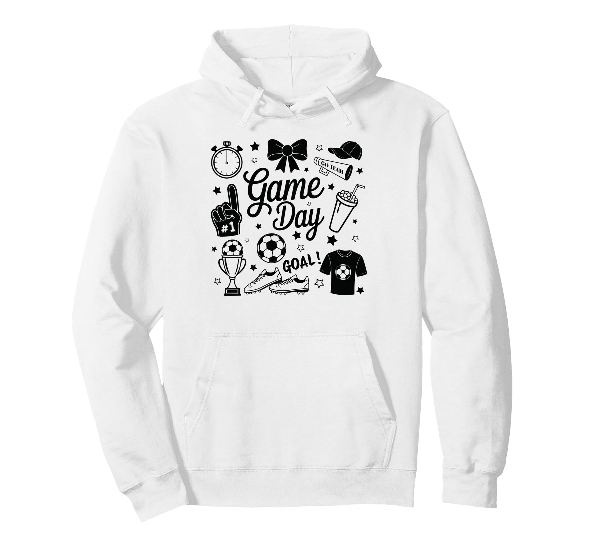 Game Day Soccer Mom Preppy Streetwear Hoodie - Novelty Apparel for Adults - T-Shirt, Sweatshirt, Hoodie