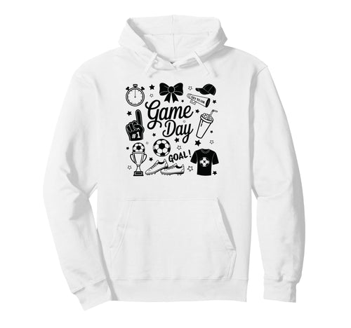 Game Day Soccer Mom Preppy Streetwear Hoodie - Novelty Apparel for Adults - T-Shirt, Sweatshirt, Hoodie