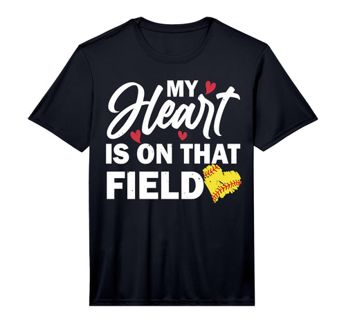 Womens My Heart Is That Field Baseball T-Shirt - Unique Graphic Unisex - T-Shirt, Sweatshirt, Hoodie