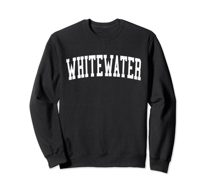 Whitewater Wi Distressed White Sweatshirt - Novelty Apparel for Adults - T-Shirt, Sweatshirt, Hoodie