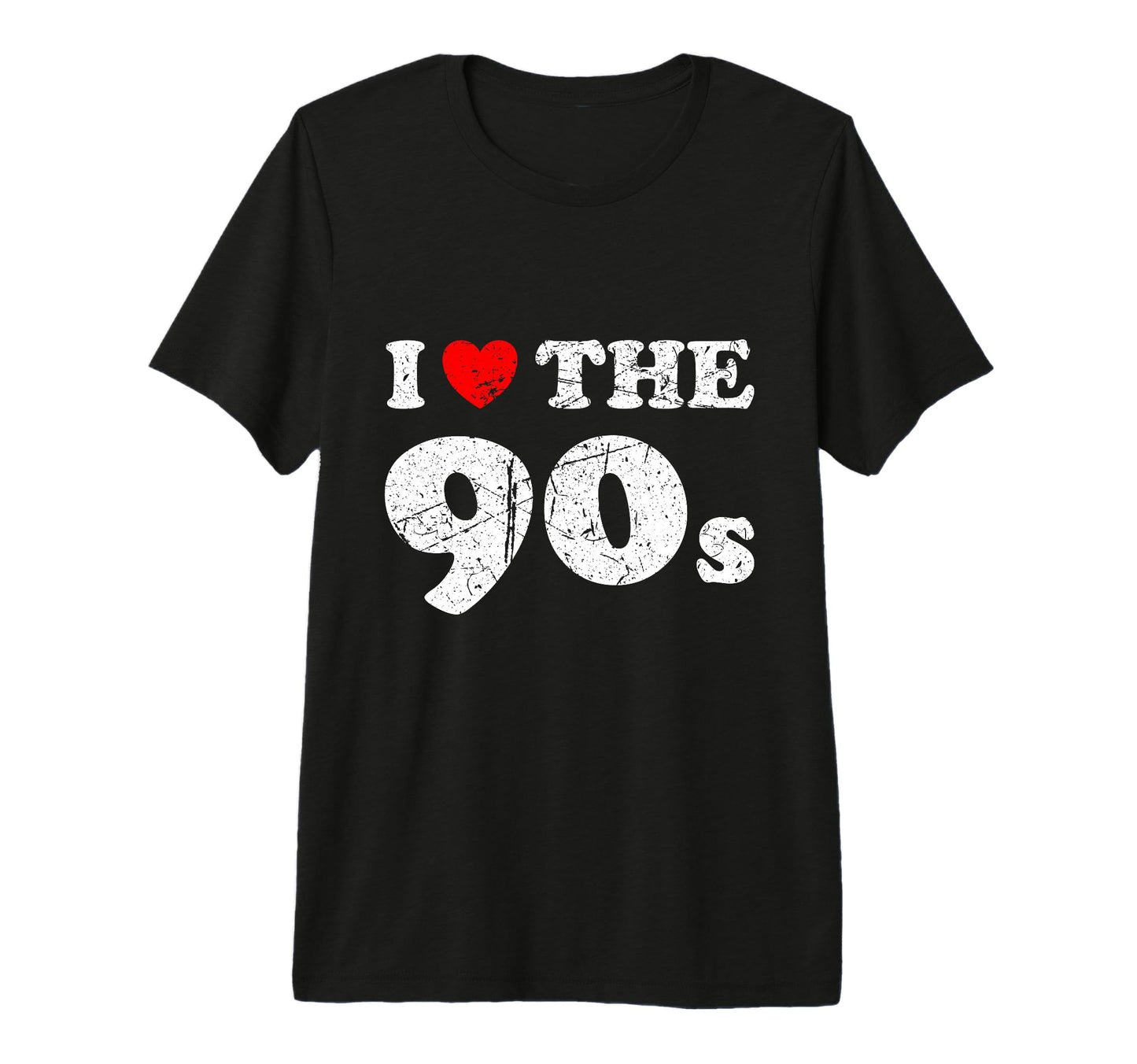 Distressed Grunge Worn Out I Love 90S T-Shirt - Aesthetic Graphic Unisex - T-Shirt, Sweatshirt, Hoodie