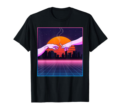 Vaporwave Aesthetic Creation Adam T-Shirt - Unique Graphic Men Women - T-Shirt, Sweatshirt, Hoodie