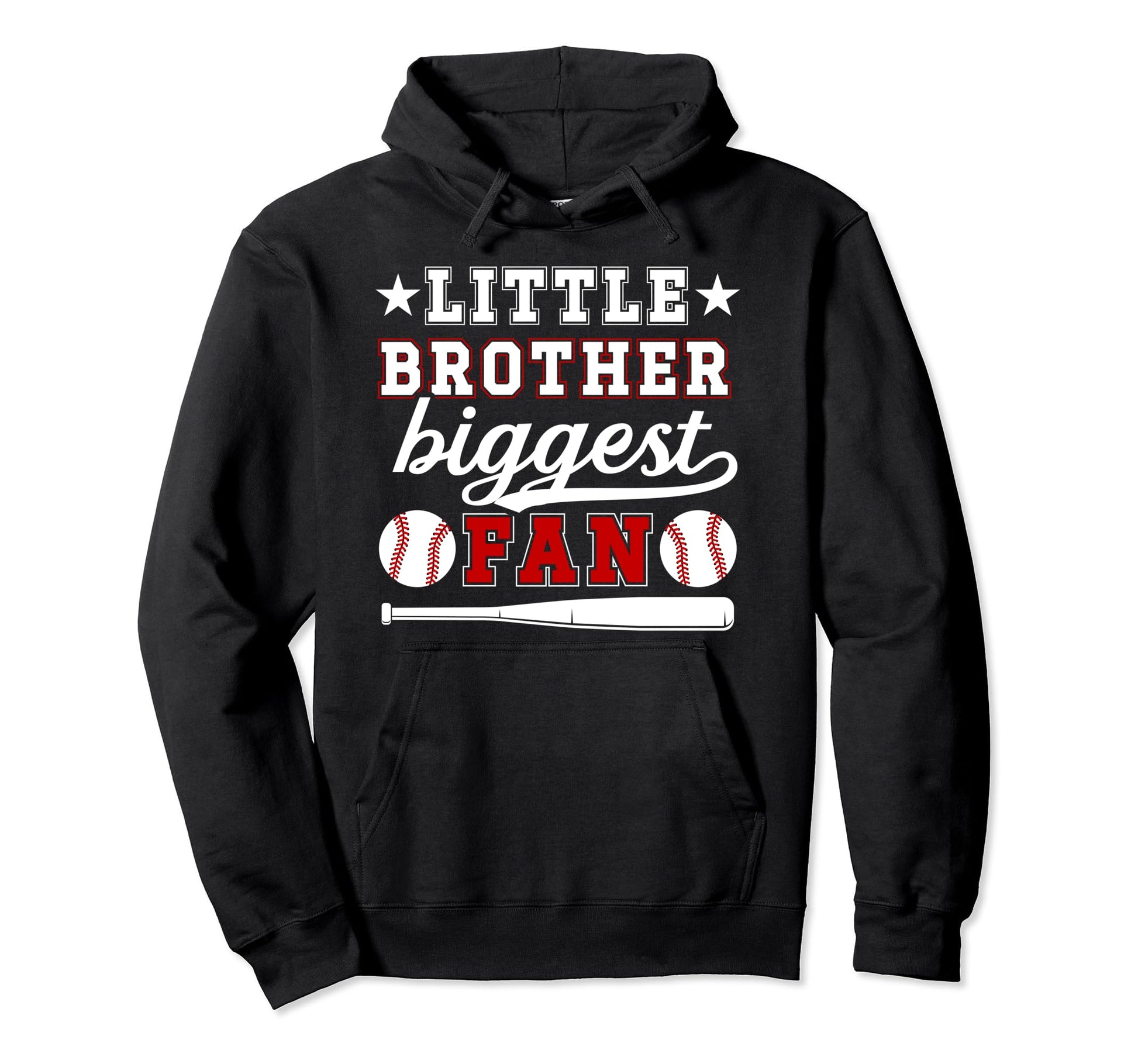 Little Brother Baseball Brother Baseball Hoodie - Novelty Apparel Unisex - T-Shirt, Sweatshirt, Hoodie