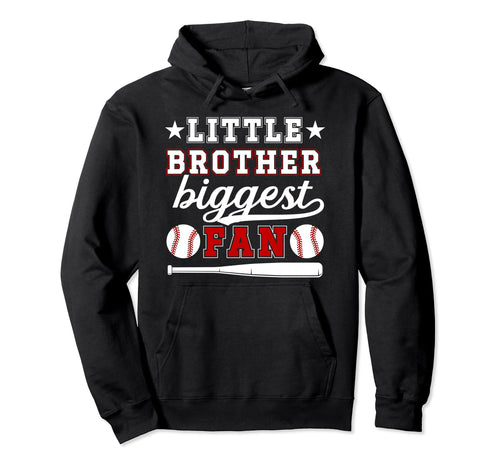 Little Brother Baseball Brother Baseball Hoodie - Novelty Apparel Unisex - T-Shirt, Sweatshirt, Hoodie