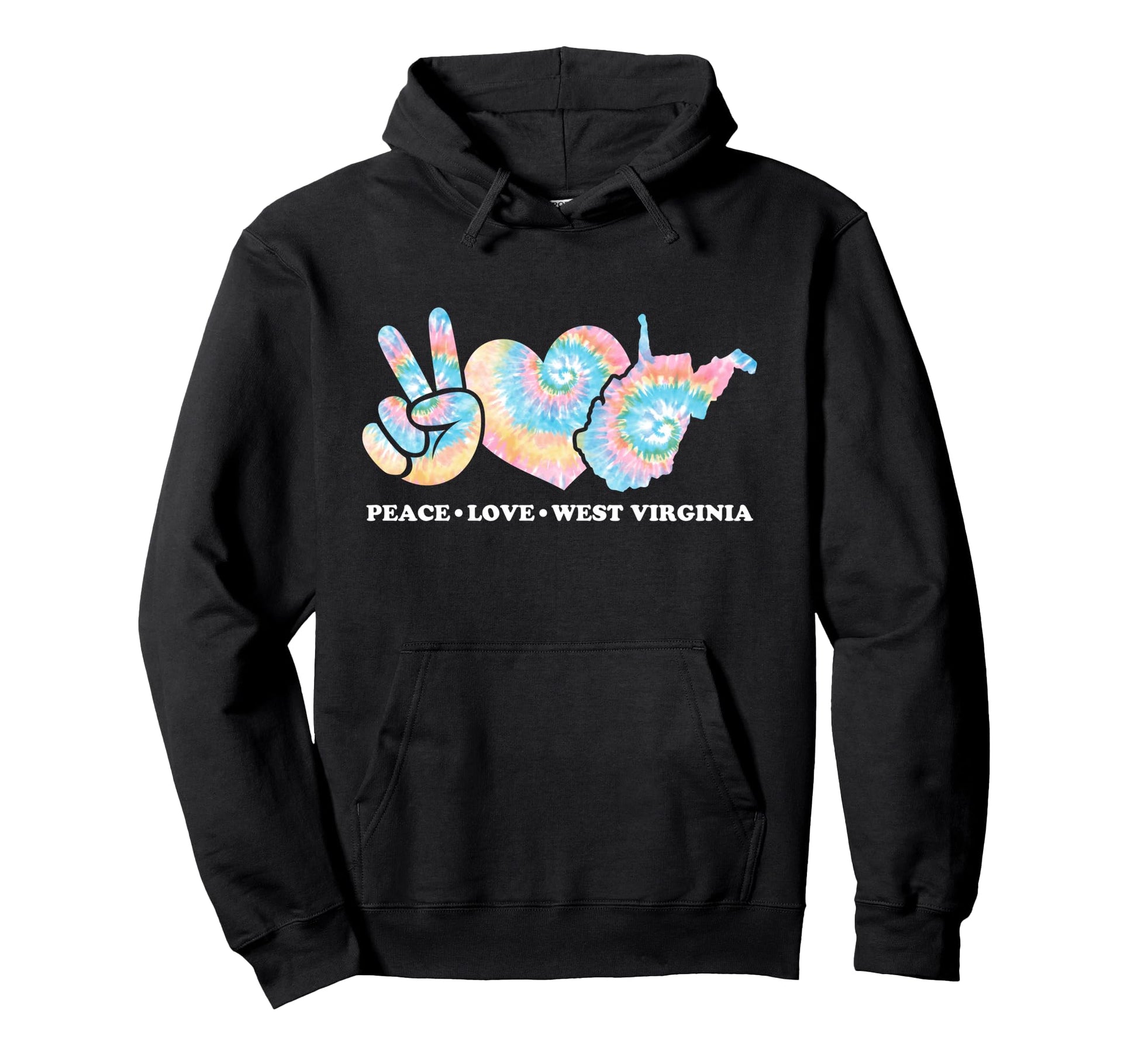 Peace Love West Virginia Hoodie - Casual Everyday Wear Unisex - T-Shirt, Sweatshirt, Hoodie